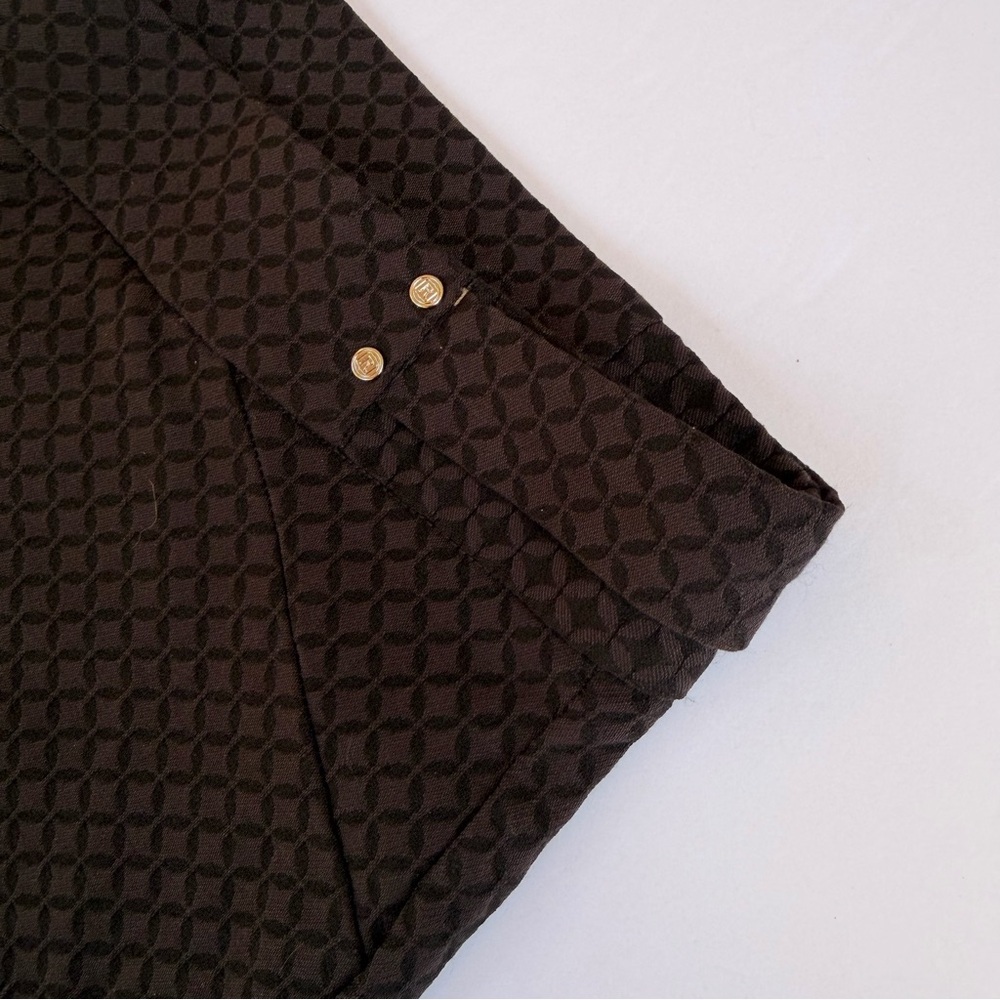 Woman’s Raffaella Comfort Stretch Pants Black Textured Size 12​ - Picture 3 of 8